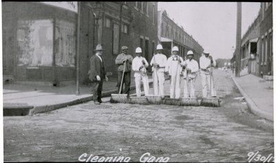 City Street Cleaning Gang, Philadelphia, c.1920 by American Photographer